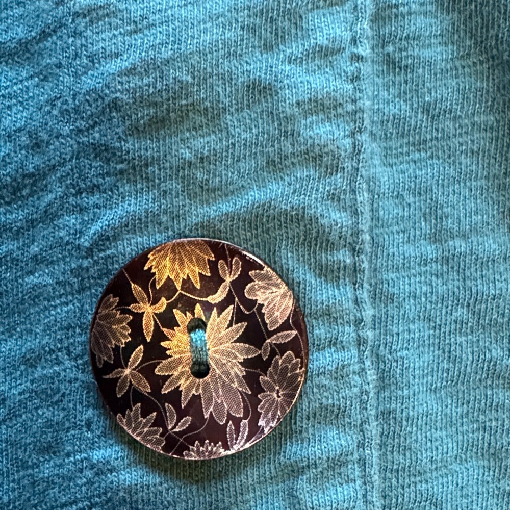 Soft Surroundings Teal Button-Down Collared Women… - image 11